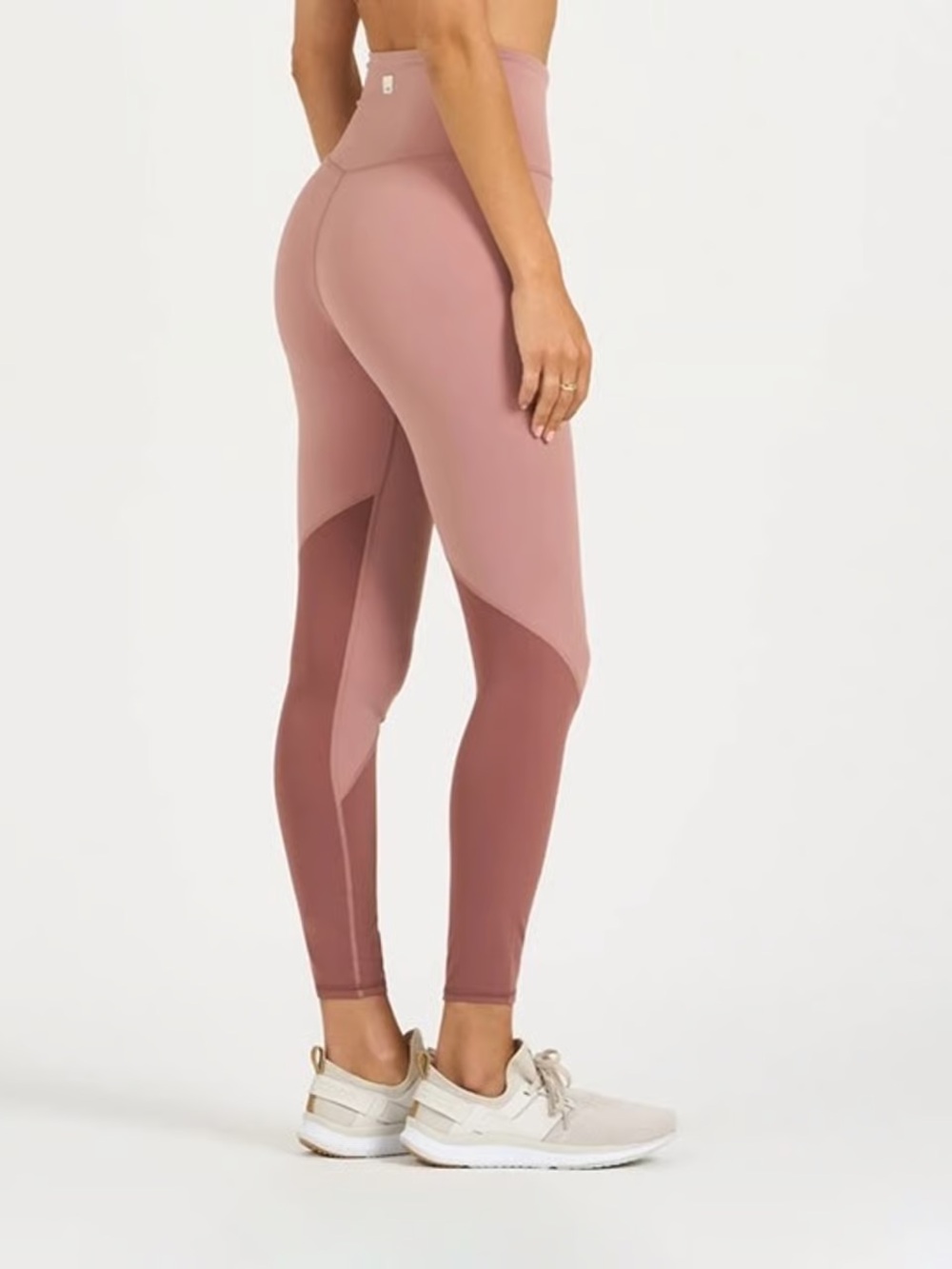 Vuori Colorblock Studio Pocket Legging Women's Medium Light Terra Cotta